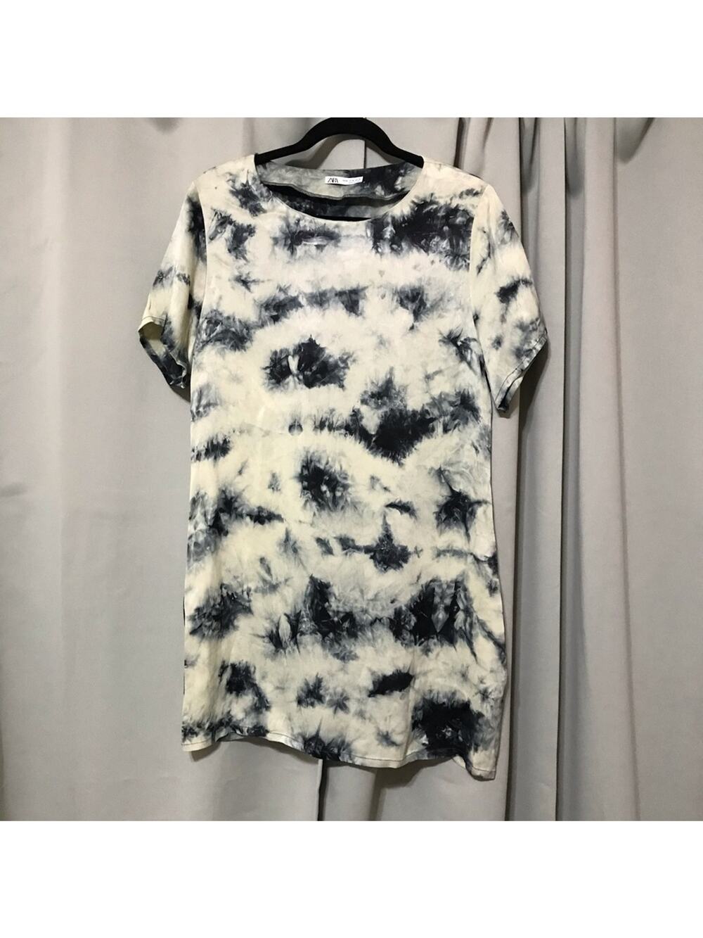 Zara Batik Tie-Dye T-Shirt Dress